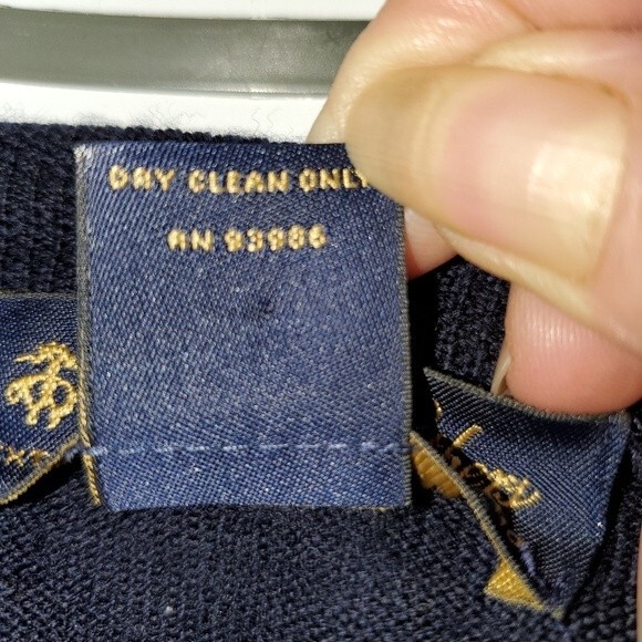 Vintage Brooks Brothers Italian Merino Wool Crew Neck Pullover Stripe Sweater Lg - Picture 7 of 7